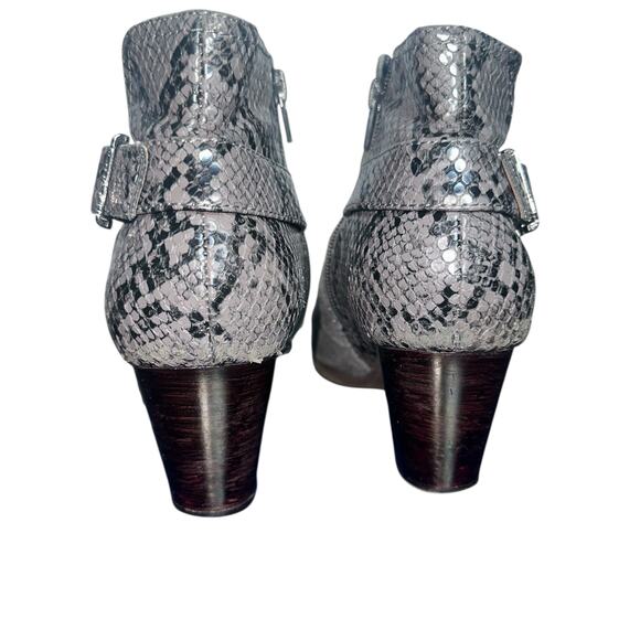 Vionic Naomi Snake Gray Suede Snakeskin Ankle Boots Size 7.5 - Picture 5 of 13